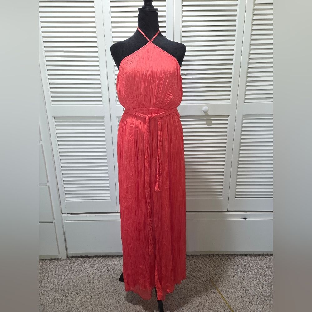 NWT Banana Republic Vibrant Coral Jumpsuit. Size L